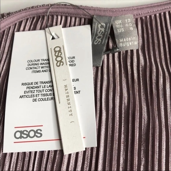 ASOS pleated metallic kaftan maternity top - Picture 5 of 7